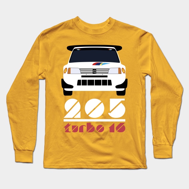 Peugeot 205 T16 Long Sleeve T-Shirt by AutomotiveArt